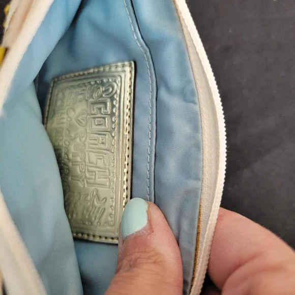 Coach Poppy Signature & Multi-Color Zippered Wristlet - Picture 10 of 14